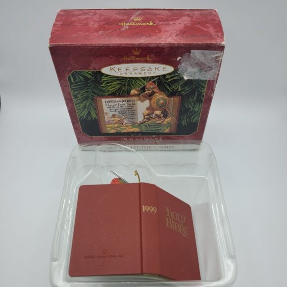 Hallmark Keepsake David Goliath Ornament Bible Story 1999 Christian Holiday Lord - Picture 3 of 7